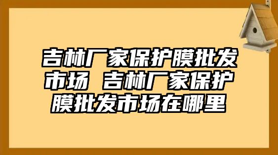 吉林廠家保護膜批發(fā)市場 吉林廠家保護膜批發(fā)市場在哪里