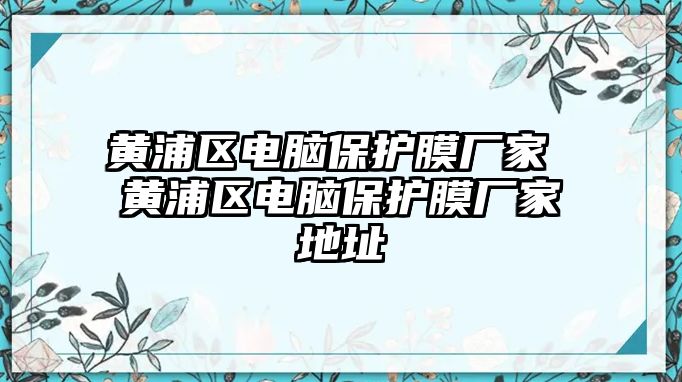 黃浦區(qū)電腦保護膜廠家 黃浦區(qū)電腦保護膜廠家地址