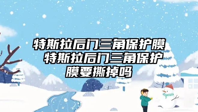 特斯拉后門三角保護膜 特斯拉后門三角保護膜要撕掉嗎