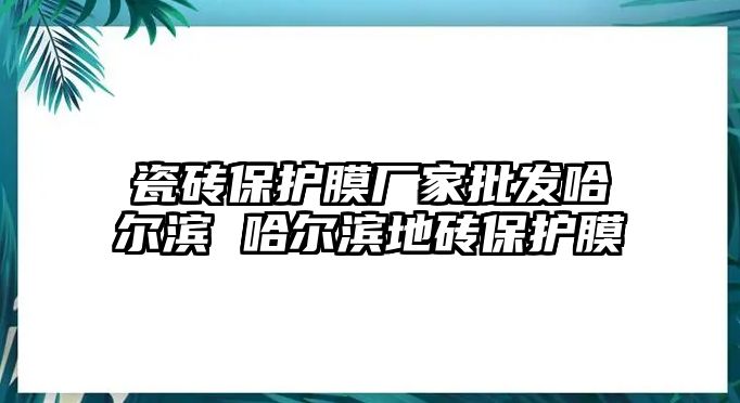 瓷磚保護膜廠家批發(fā)哈爾濱 哈爾濱地磚保護膜