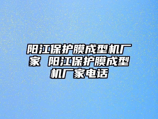 陽江保護(hù)膜成型機(jī)廠家 陽江保護(hù)膜成型機(jī)廠家電話