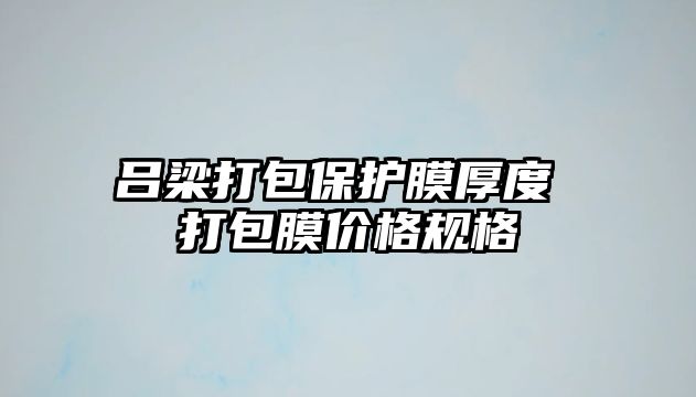 呂梁打包保護(hù)膜厚度 打包膜價格規(guī)格