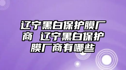 遼寧黑白保護(hù)膜廠(chǎng)商 遼寧黑白保護(hù)膜廠(chǎng)商有哪些