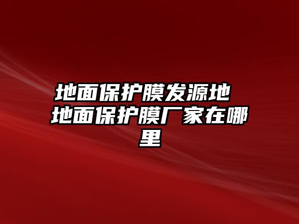 地面保護膜發(fā)源地 地面保護膜廠家在哪里