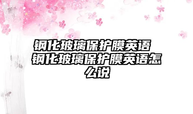 鋼化玻璃保護(hù)膜英語(yǔ) 鋼化玻璃保護(hù)膜英語(yǔ)怎么說(shuō)