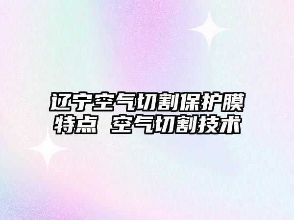 遼寧空氣切割保護膜特點 空氣切割技術