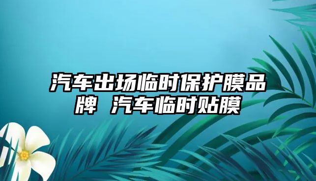 汽車出場(chǎng)臨時(shí)保護(hù)膜品牌 汽車臨時(shí)貼膜