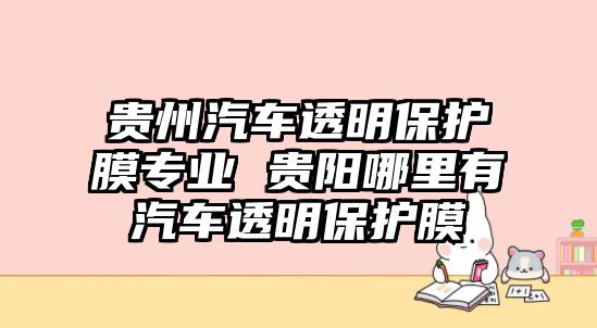 貴州汽車透明保護膜專業(yè) 貴陽哪里有汽車透明保護膜