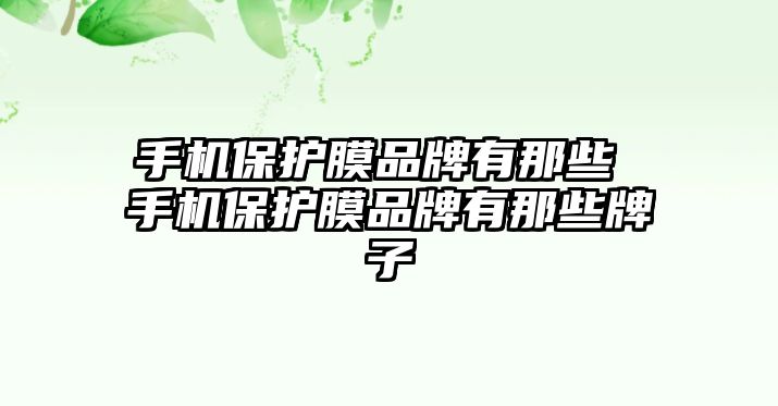 手機(jī)保護(hù)膜品牌有那些 手機(jī)保護(hù)膜品牌有那些牌子