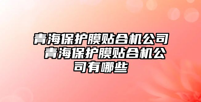 青海保護(hù)膜貼合機(jī)公司 青海保護(hù)膜貼合機(jī)公司有哪些