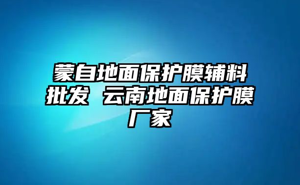 蒙自地面保護(hù)膜輔料批發(fā) 云南地面保護(hù)膜廠家