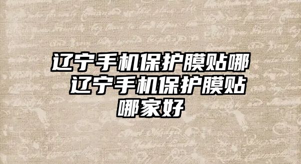 遼寧手機(jī)保護(hù)膜貼哪 遼寧手機(jī)保護(hù)膜貼哪家好