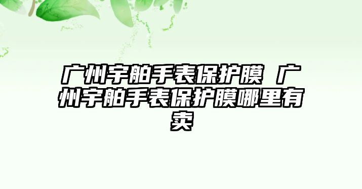 廣州宇舶手表保護(hù)膜 廣州宇舶手表保護(hù)膜哪里有賣