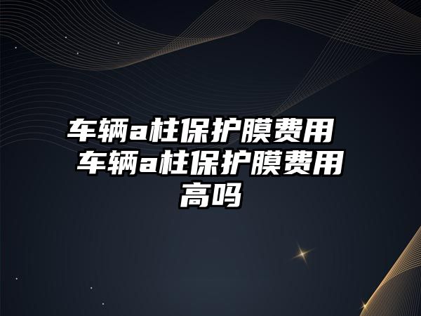 車輛a柱保護(hù)膜費(fèi)用 車輛a柱保護(hù)膜費(fèi)用高嗎